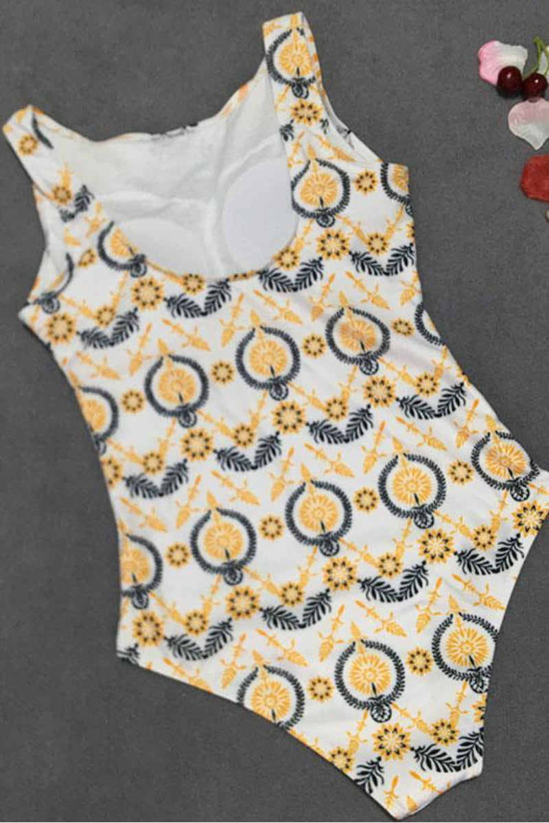 Bohemian Style High Neck One-piece Swimsuit - Seldom Seen Styles