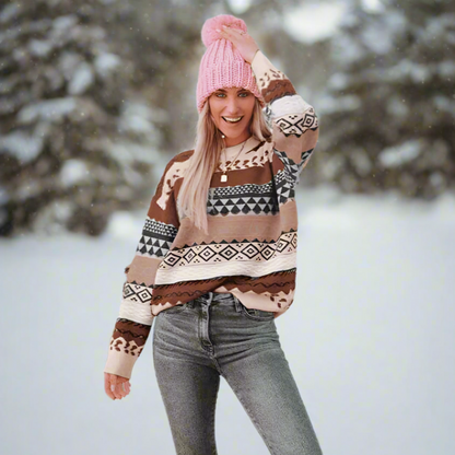 Pull en maille d'inspiration bohème