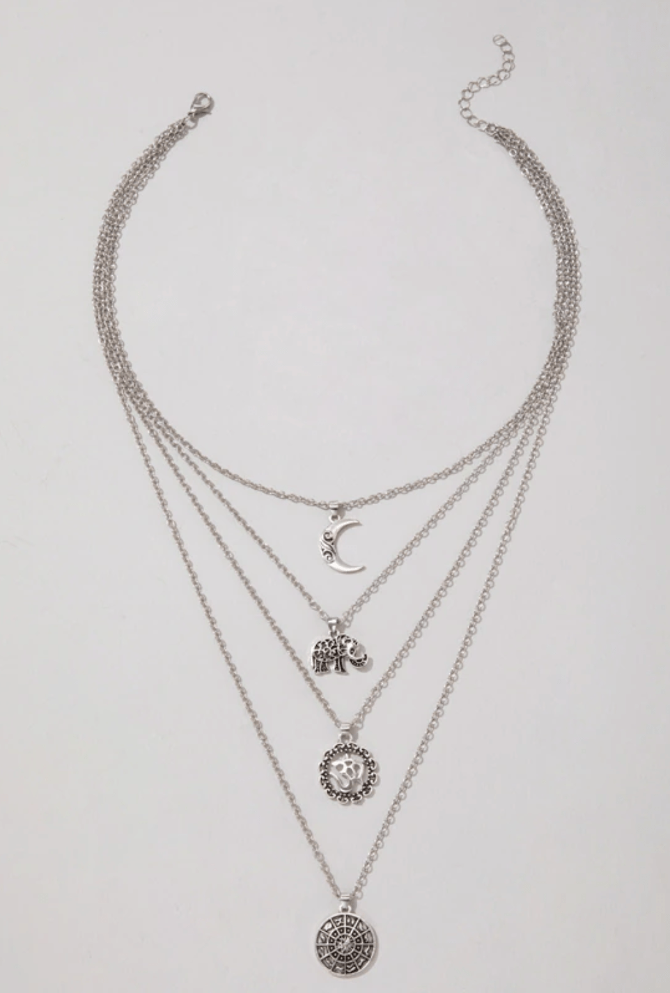 Boho Multi Layer Moon Chain Necklace - Seldom Seen Styles