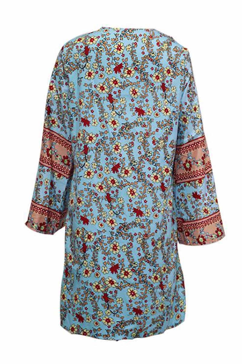 Boho Print Loose Cardigan - Seldom Seen Styles