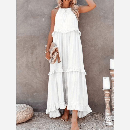 Boho Ruffle Pullover Summer Maxi Dress - Seldom Seen Styles