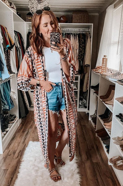 Boho Batik Kimono Bluse