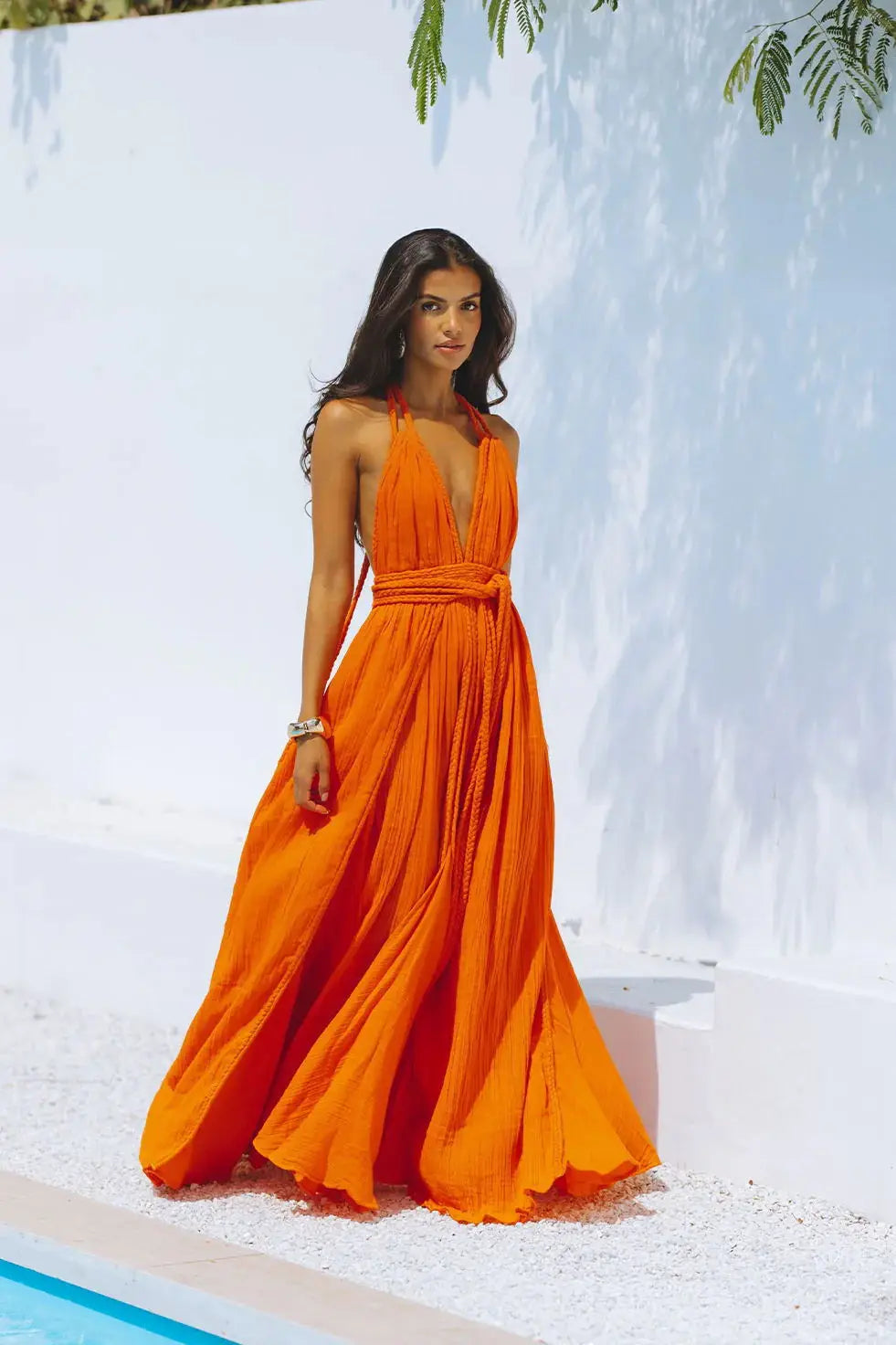 Boho Maxi Dress White Backless - Seldom Seen Styles