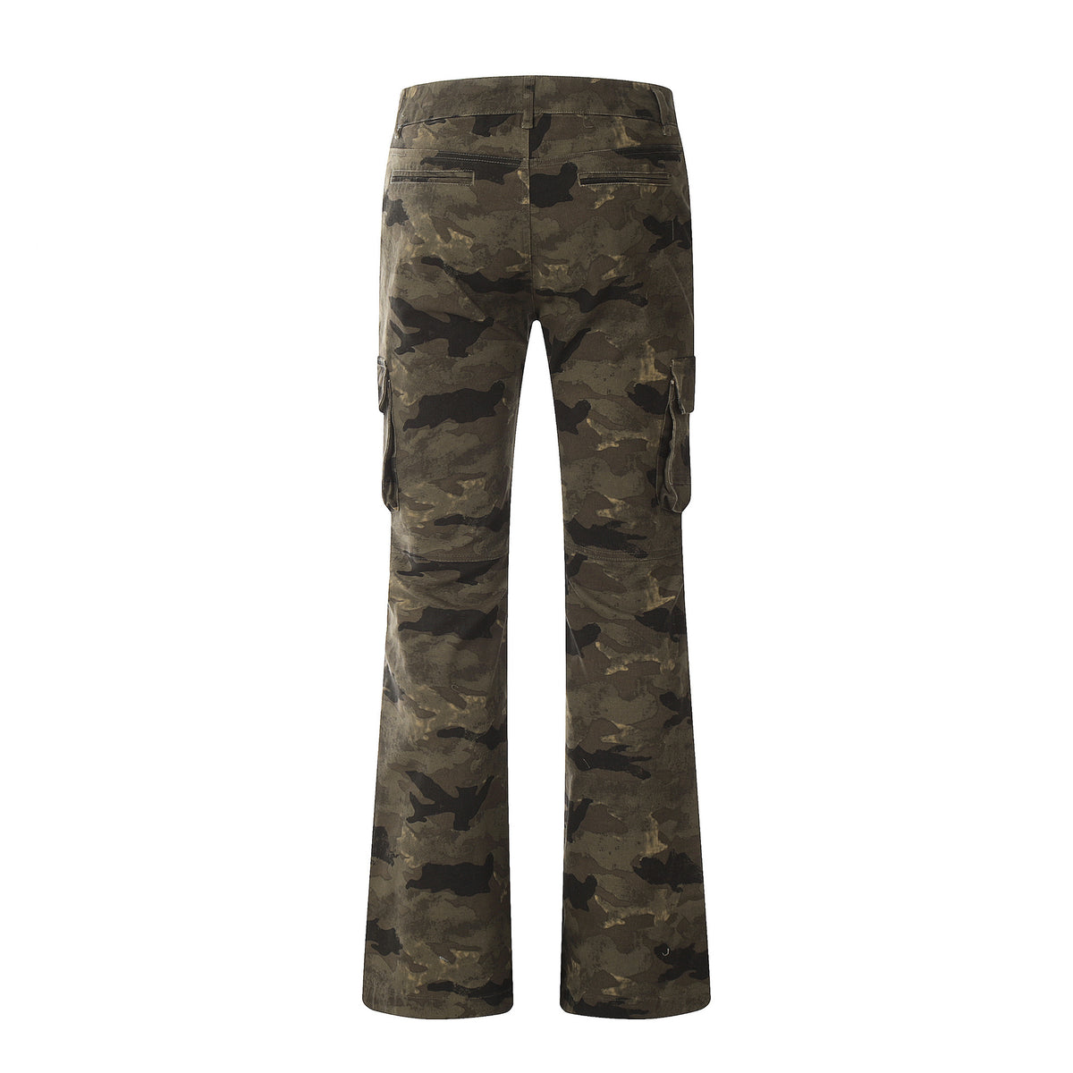 Boogzel Clothing 'Combat' Camo Cargo Flared Pants - Seldom Seen Styles