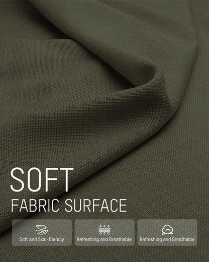 Pantalon ample en lin mélangé avec poches