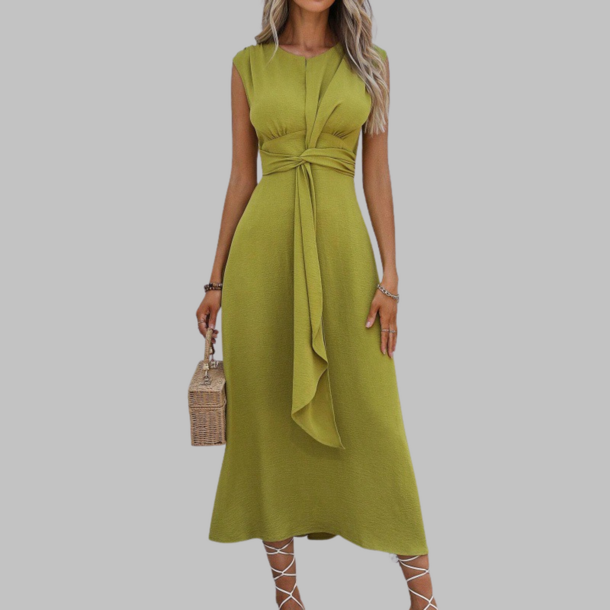 Bridgette™ | Elegant Sleeveless Round Neck Maxi Dress - Seldom Seen Styles