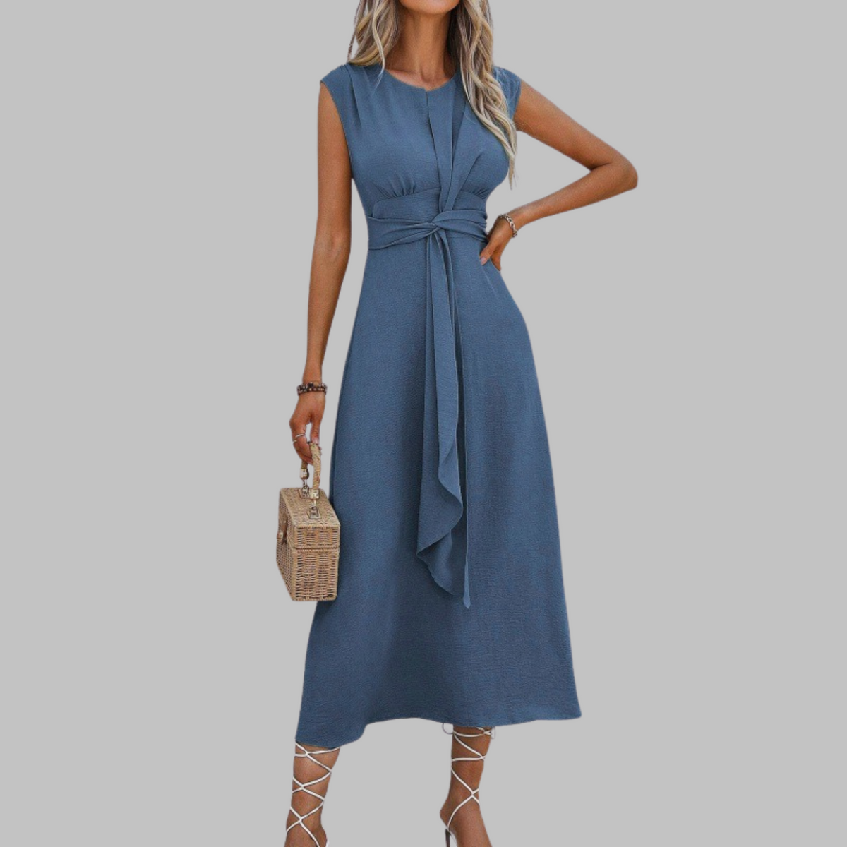Bridgette™ | Elegant Sleeveless Round Neck Maxi Dress - Seldom Seen Styles