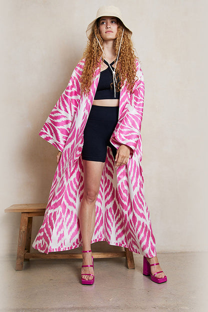 Brigitte One Of A Kind Ikat Maxi Kimono