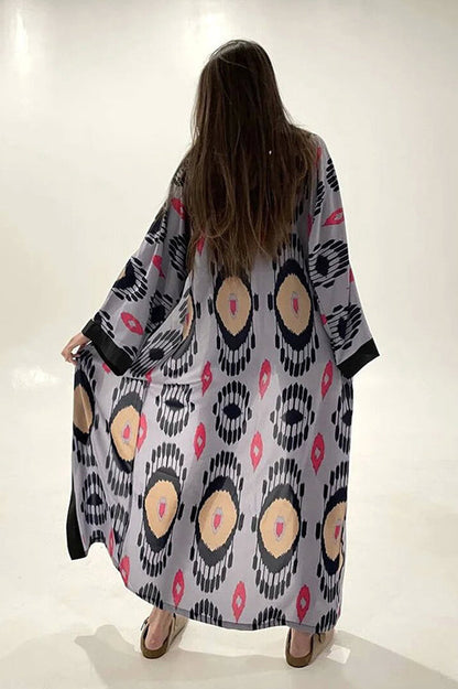 Brigitte One Of A Kind Ikat Maxi Kimono