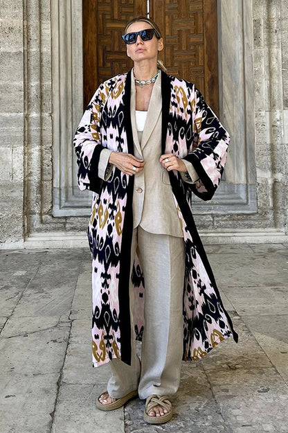 Brigitte One Of A Kind Ikat Maxi Kimono