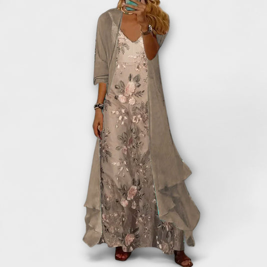 Bryleigh | Elegant Maxi Dress Two-Piece Set - Seldom Seen Styles