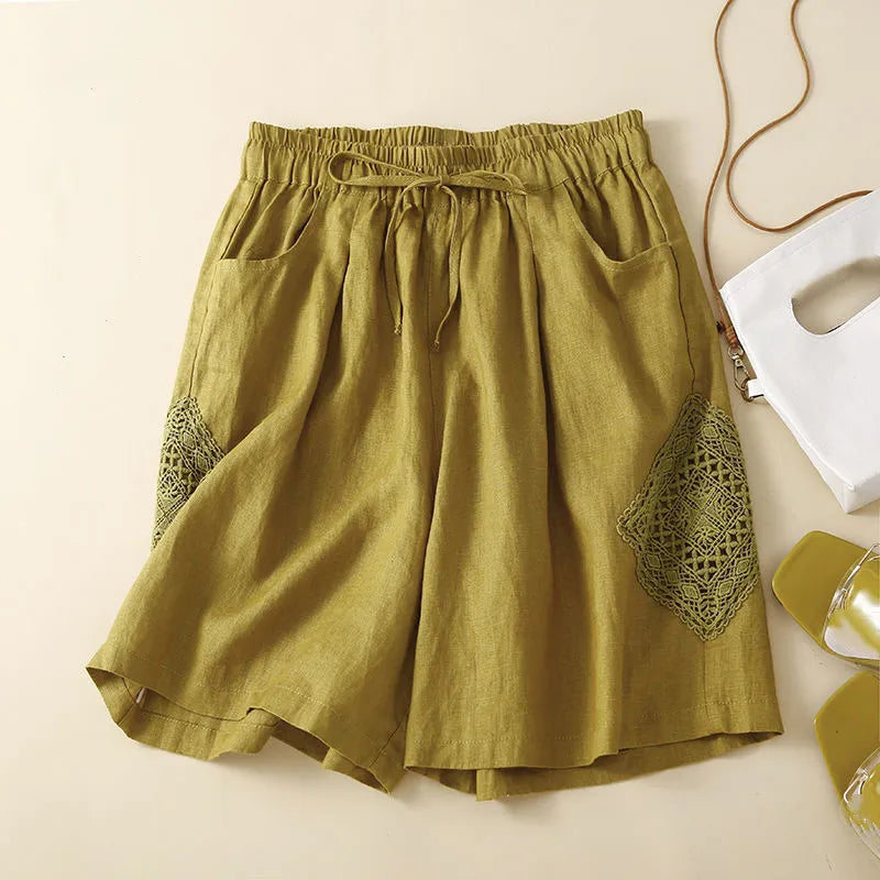 Brynn Linen Ruffle Shorts - Seldom Seen Styles