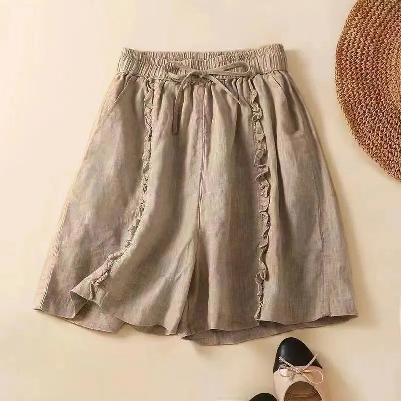 Brynn Linen Ruffle Shorts - Seldom Seen Styles