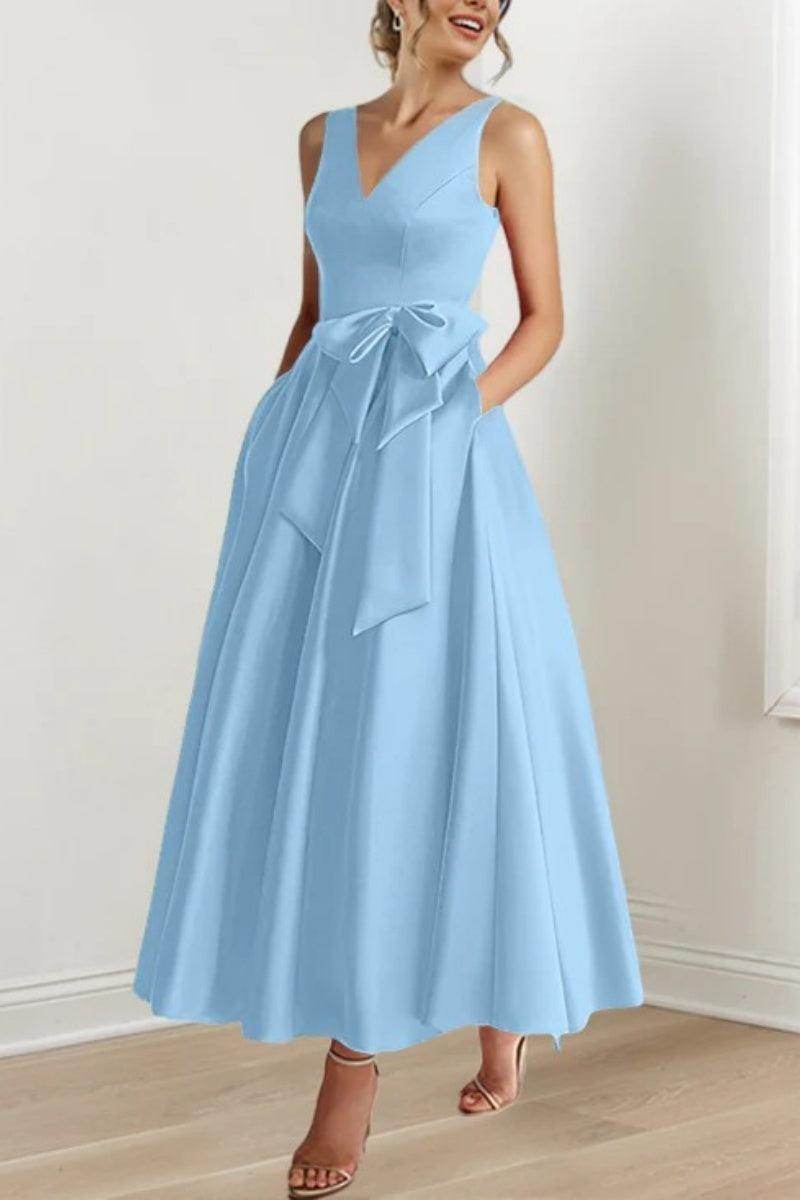 V Neck Sleeveless Ankle-Length Mother Of The Bride Dresses CM0331 - Seldom Seen Styles
