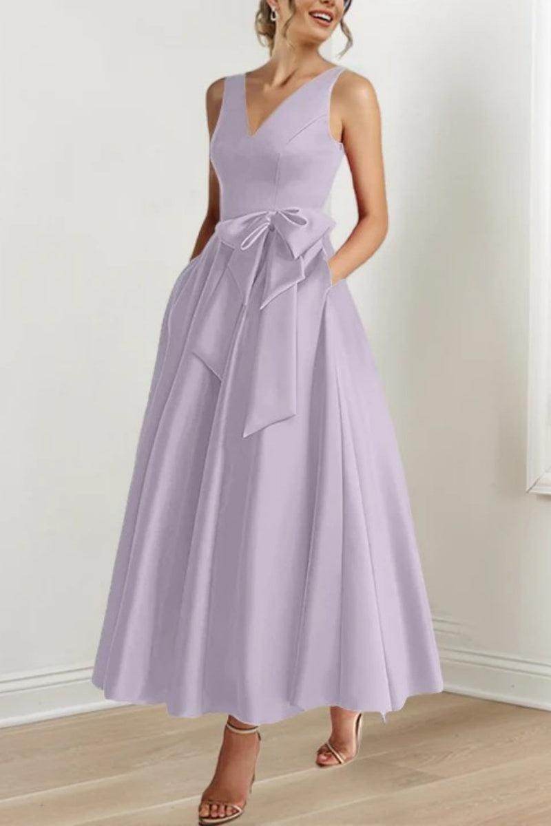 V Neck Sleeveless Ankle-Length Mother Of The Bride Dresses CM0331 - Seldom Seen Styles