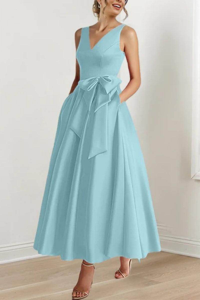 V Neck Sleeveless Ankle-Length Mother Of The Bride Dresses CM0331 - Seldom Seen Styles