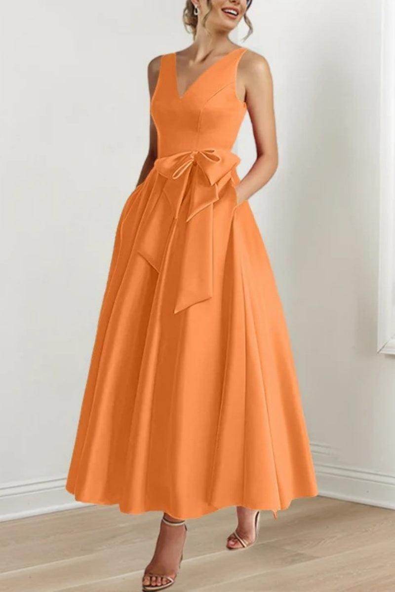 V Neck Sleeveless Ankle-Length Mother Of The Bride Dresses CM0331 - Seldom Seen Styles