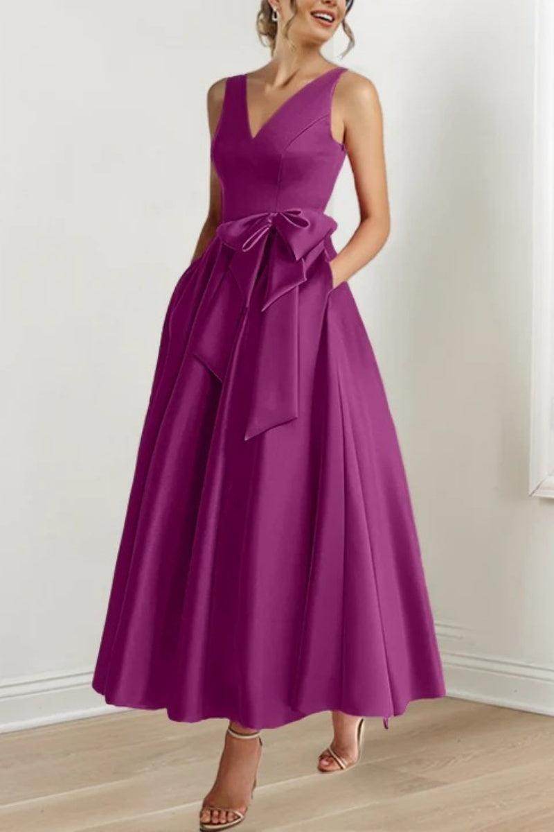 V Neck Sleeveless Ankle-Length Mother Of The Bride Dresses CM0331 - Seldom Seen Styles