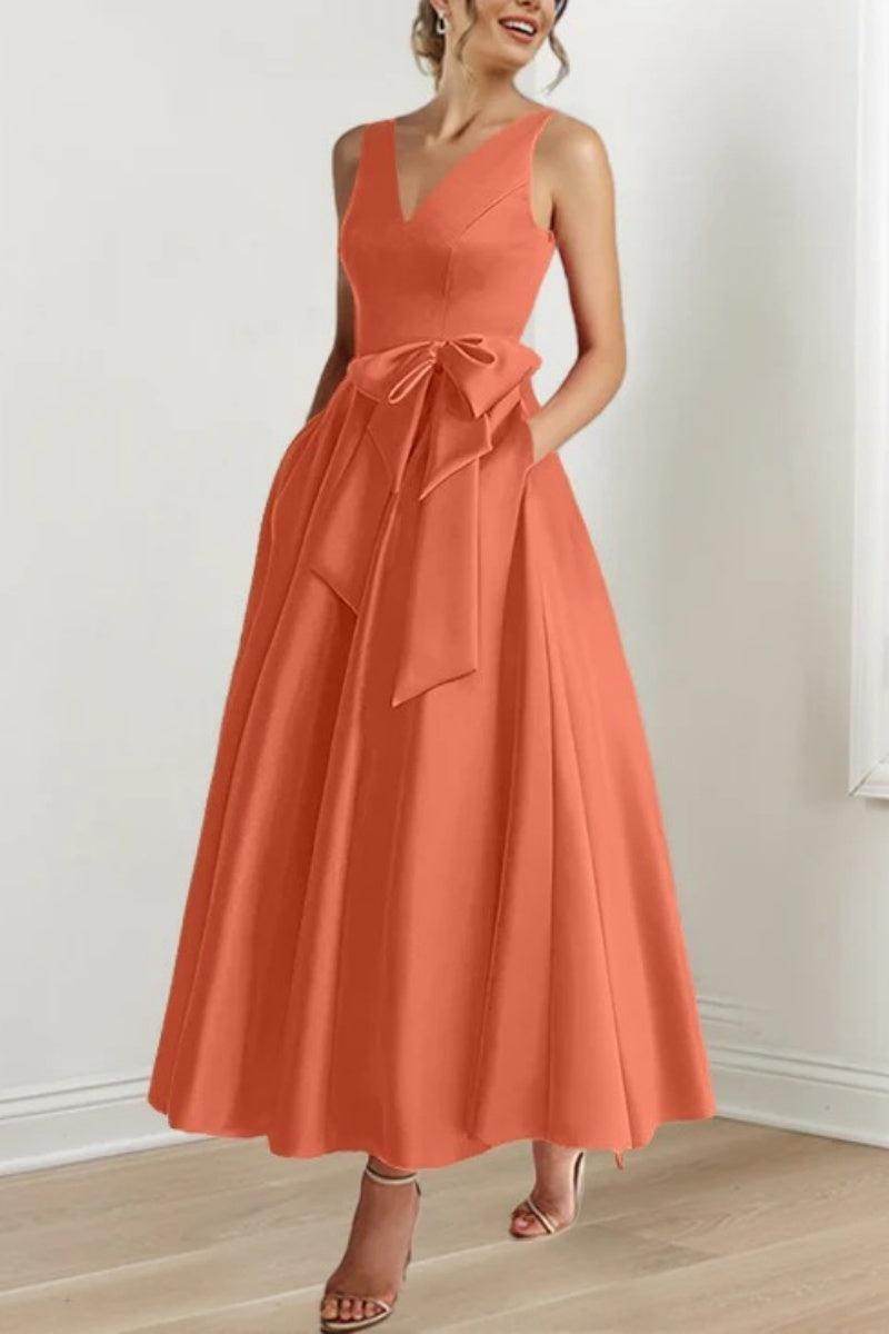 V Neck Sleeveless Ankle-Length Mother Of The Bride Dresses CM0331 - Seldom Seen Styles