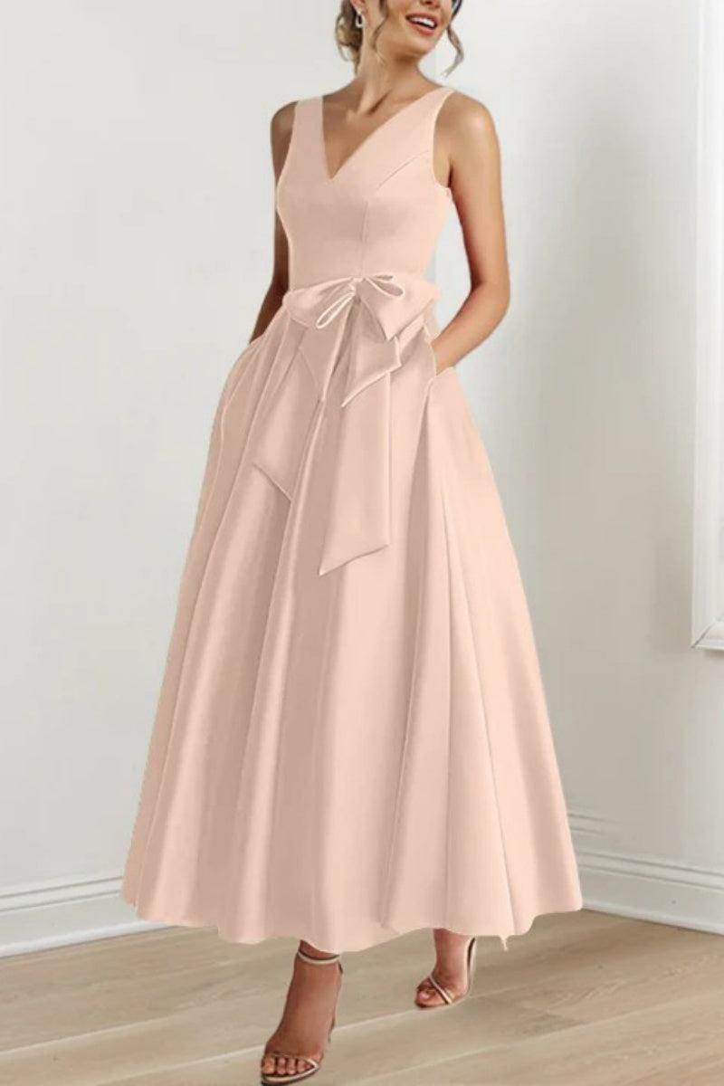 V Neck Sleeveless Ankle-Length Mother Of The Bride Dresses CM0331 - Seldom Seen Styles