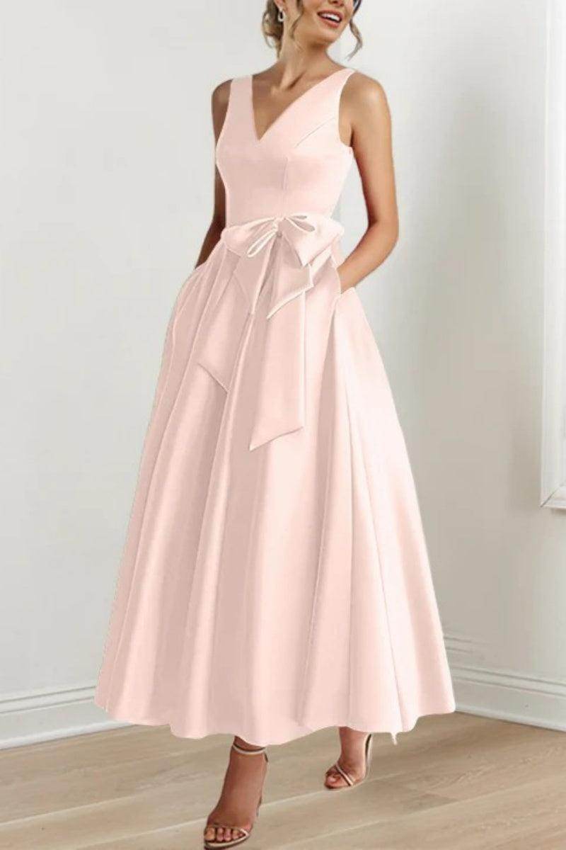 V Neck Sleeveless Ankle-Length Mother Of The Bride Dresses CM0331 - Seldom Seen Styles