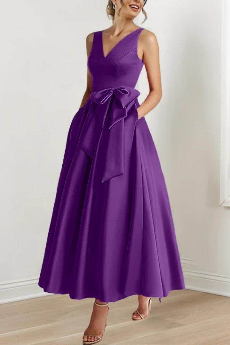V Neck Sleeveless Ankle-Length Mother Of The Bride Dresses CM0331 - Seldom Seen Styles