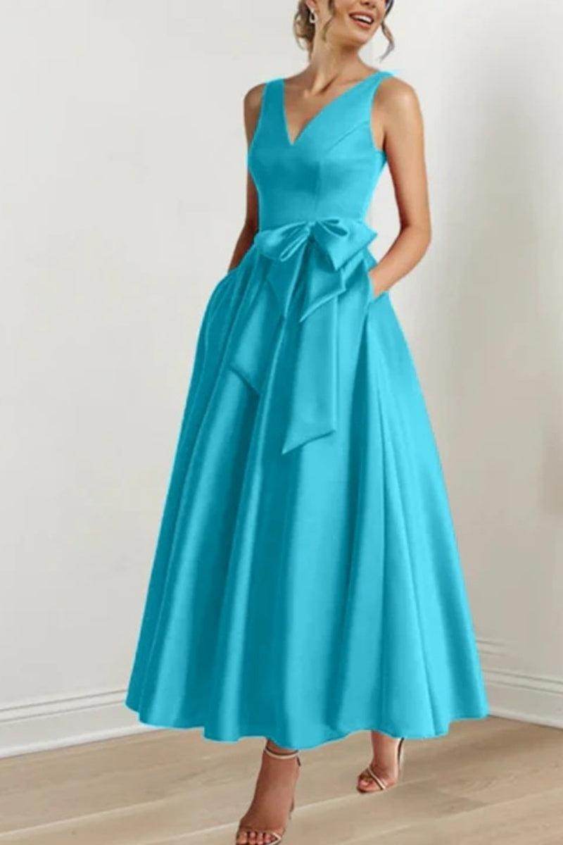 V Neck Sleeveless Ankle-Length Mother Of The Bride Dresses CM0331 - Seldom Seen Styles