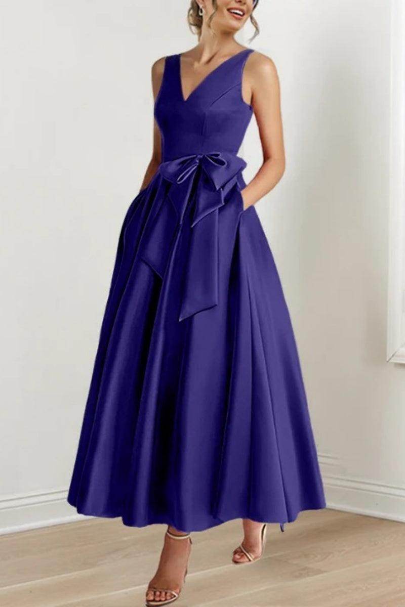 V Neck Sleeveless Ankle-Length Mother Of The Bride Dresses CM0331 - Seldom Seen Styles