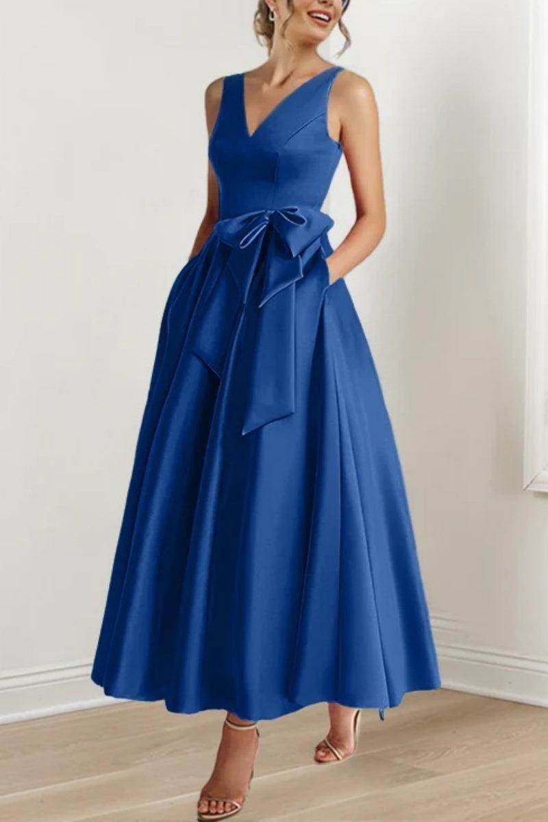 V Neck Sleeveless Ankle-Length Mother Of The Bride Dresses CM0331 - Seldom Seen Styles