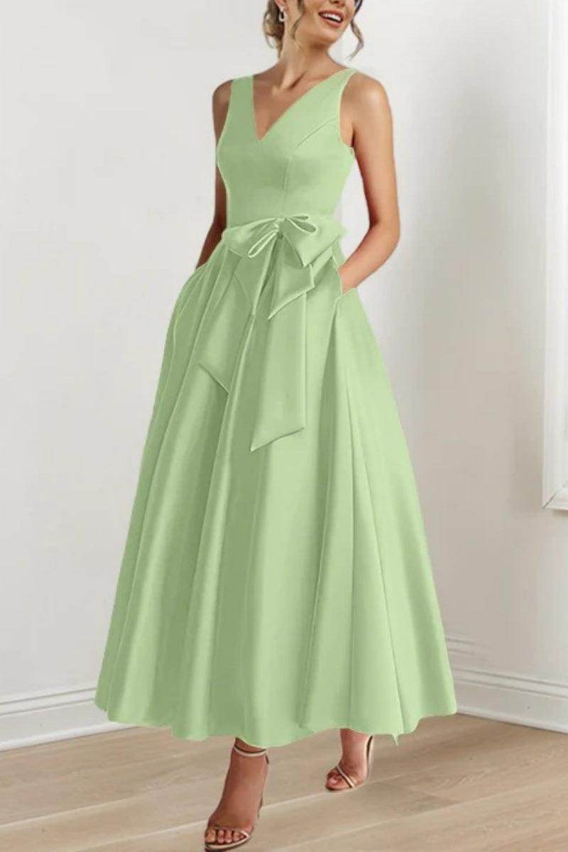 V Neck Sleeveless Ankle-Length Mother Of The Bride Dresses CM0331 - Seldom Seen Styles