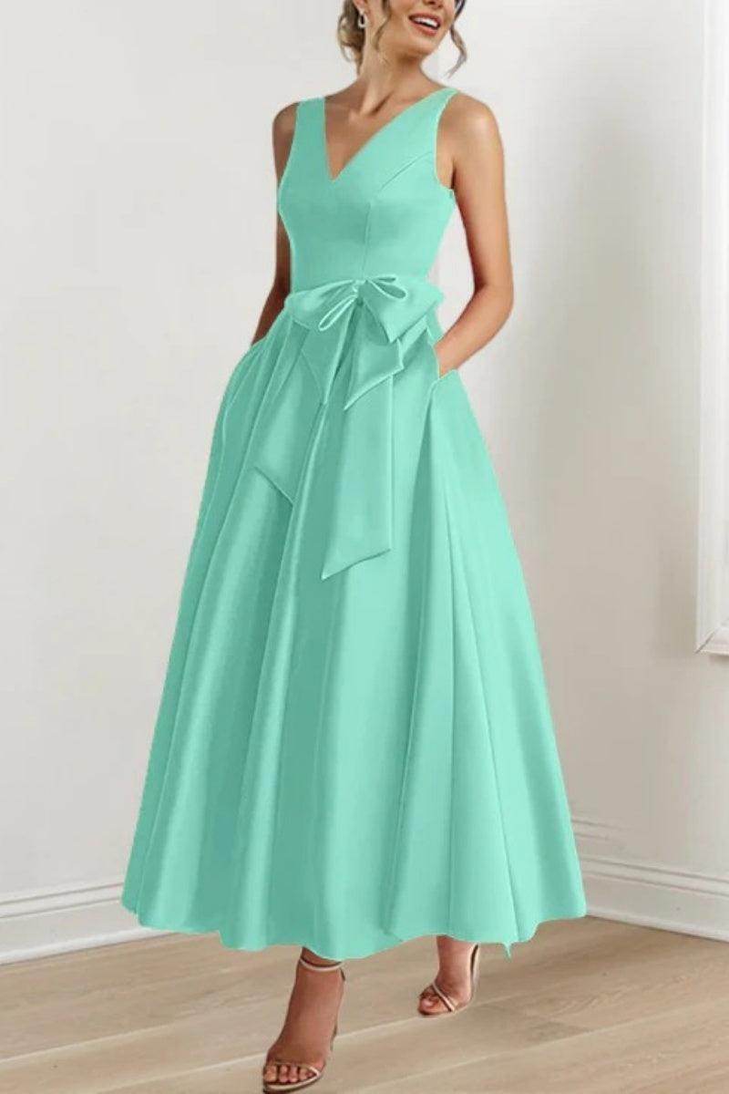 V Neck Sleeveless Ankle-Length Mother Of The Bride Dresses CM0331 - Seldom Seen Styles