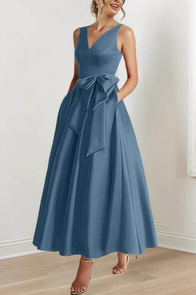V Neck Sleeveless Ankle-Length Mother Of The Bride Dresses CM0331 - Seldom Seen Styles