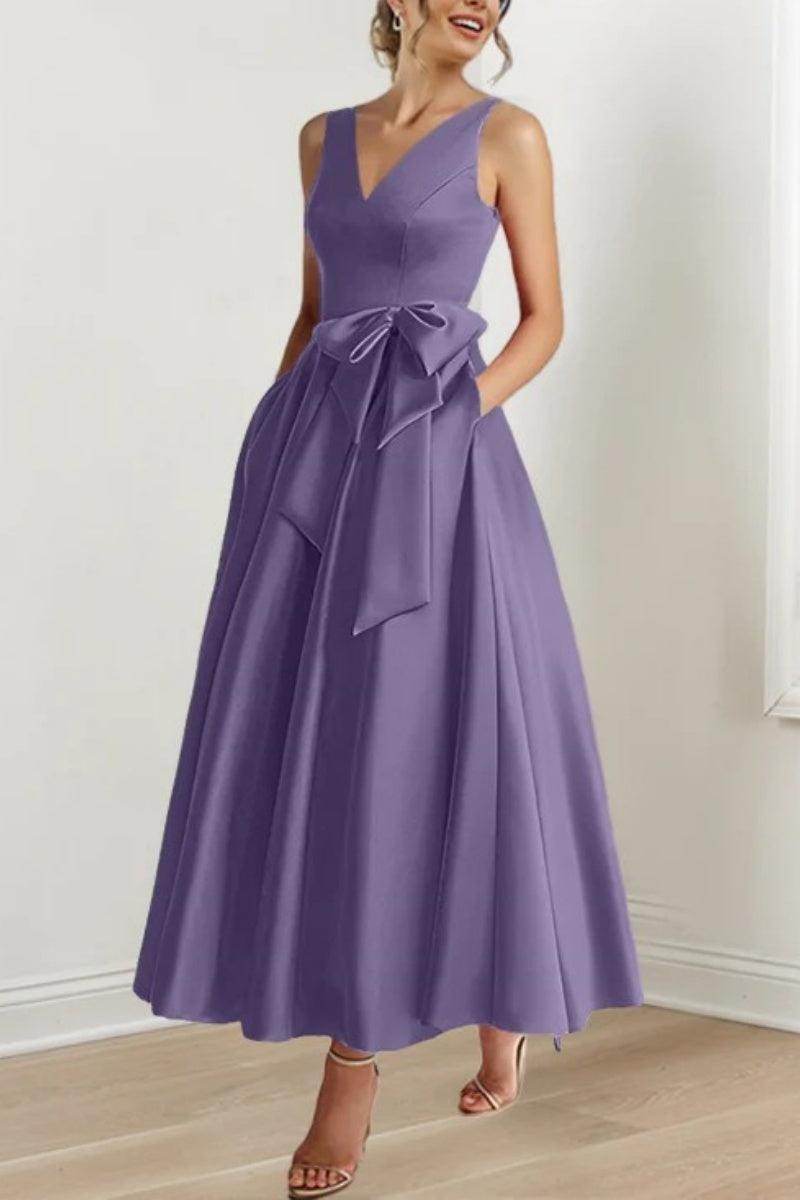 V Neck Sleeveless Ankle-Length Mother Of The Bride Dresses CM0331 - Seldom Seen Styles