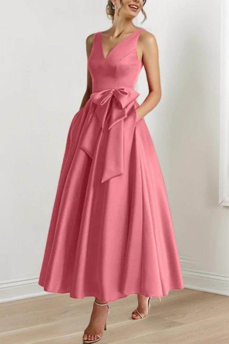 V Neck Sleeveless Ankle-Length Mother Of The Bride Dresses CM0331 - Seldom Seen Styles