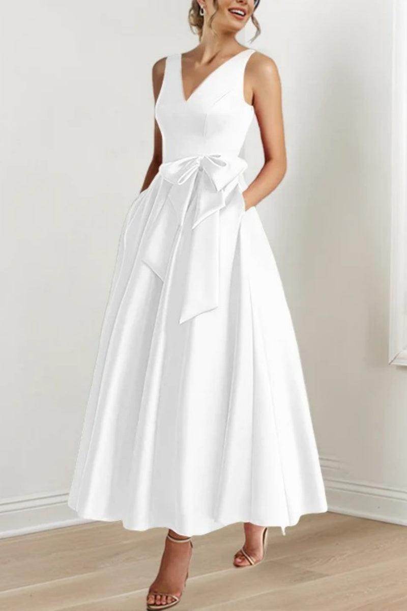 V Neck Sleeveless Ankle-Length Mother Of The Bride Dresses CM0331 - Seldom Seen Styles