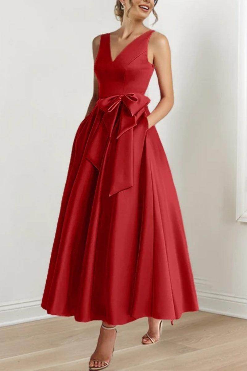 V Neck Sleeveless Ankle-Length Mother Of The Bride Dresses CM0331 - Seldom Seen Styles