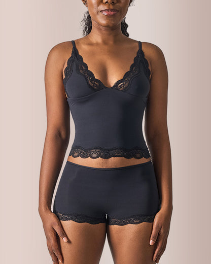 Lace Trim Cami And Short Set