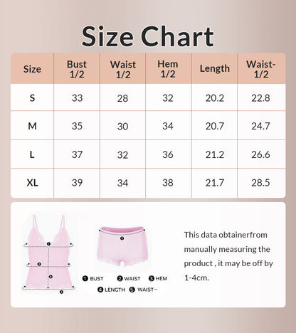 Lace Trim Cami And Short Set