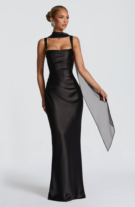 Calanthe Maxi Dress - Black - Seldom Seen Styles