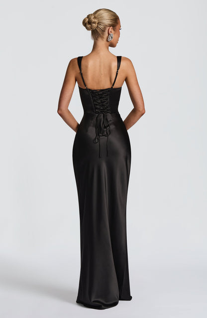 Calanthe Maxikleid – Schwarz