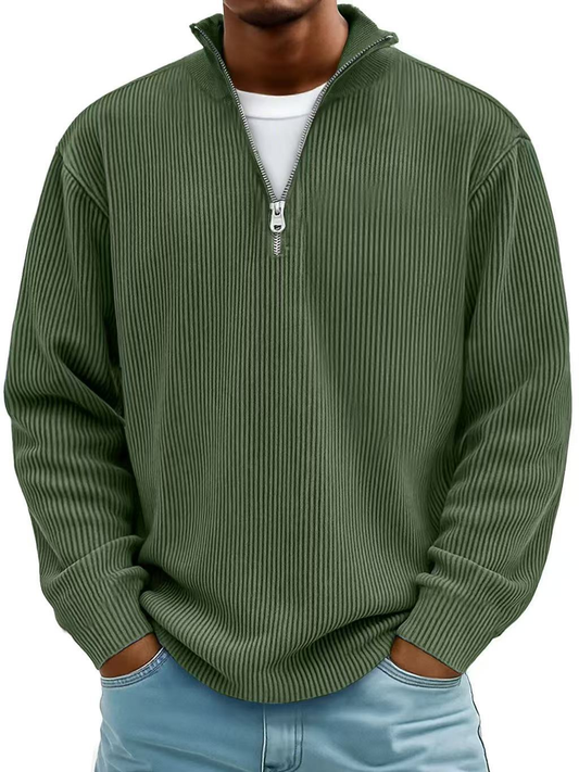 Calix | Stylish Cuff Zip-Up Sweater - Seldom Seen Styles