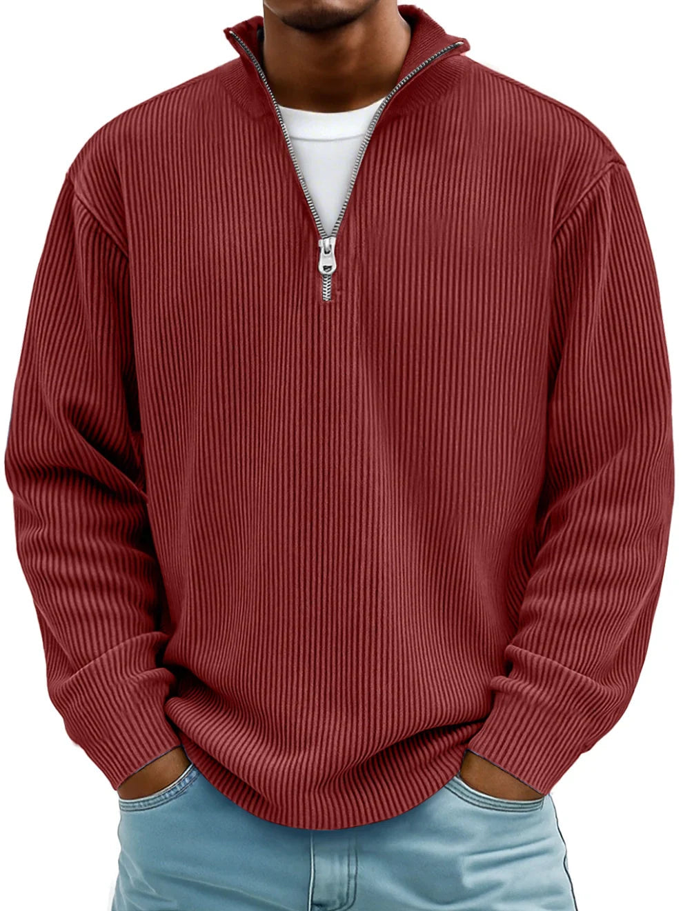 Calix | Stylish Cuff Zip-Up Sweater - Seldom Seen Styles