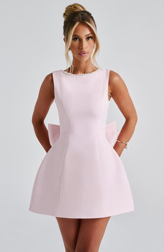 Carrie Mini Dress - Blush - Seldom Seen Styles