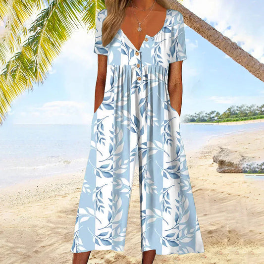 Cassidy - Button-Front Jumpsuit - Seldom Seen Styles