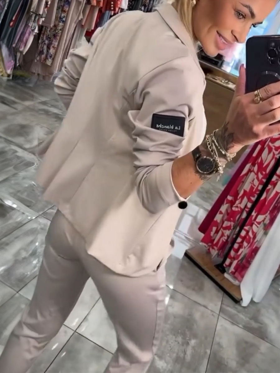 Casual Blazer Jogger Two Piece Set - Seldom Seen Styles