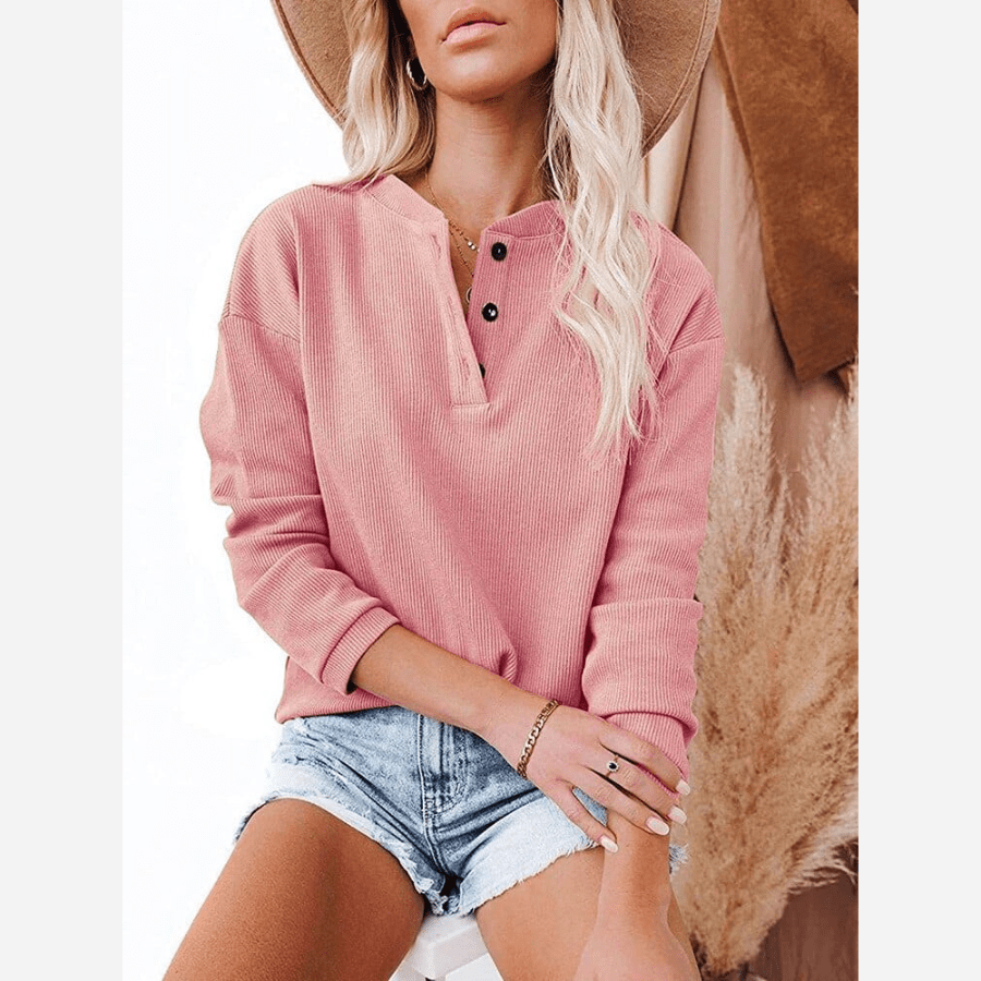 Casual Button Up Long Sleeve Shirt - Seldom Seen Styles