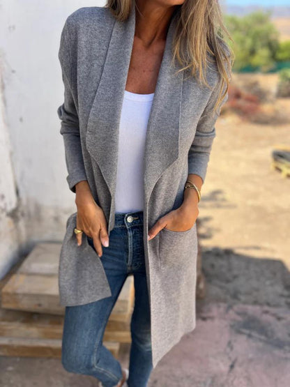 Veste cardigan décontractée à revers