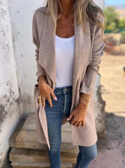 Veste cardigan décontractée à revers