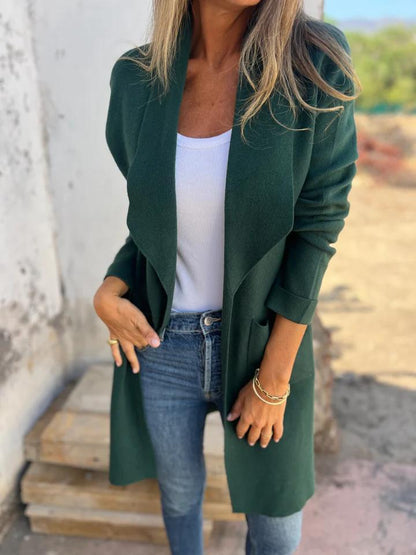 Veste cardigan décontractée à revers