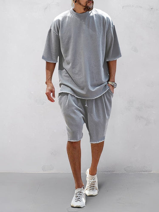 Casual Loose Fit Solid Sports Sets - Seldom Seen Styles